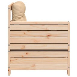 Berkfield Garden Armrest Sofa With Cushion Solid Wood Pine - thumbnail 5