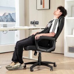 Homcom Executive Office Chair High Back Computer Chair With Armrests Black - thumbnail 7