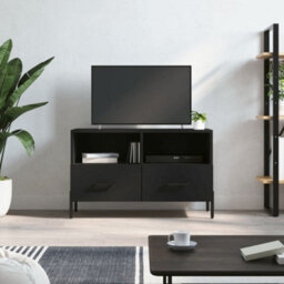 Berkfield Tv Cabinet Black 80X36X50 Cm Engineered Wood - thumbnail 1