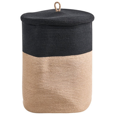 Beliani Basket Silopi Cotton Black/ Beige - image 1