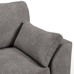 Furnishings For Less UK Hilliard Fullback Fabric Single Seater Armchair Grey - thumbnail 4