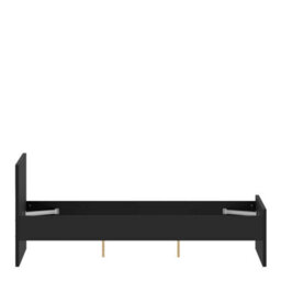Wyld Haus Budapest 4Ft6 Double Matt Black Wooden Bed Frame - thumbnail 9