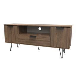 Fuji 2 Door 1 Drawer Wide Tv Unit In Carini Walnut (Ready Assembled) - thumbnail 3