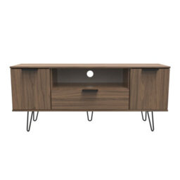 Fuji 2 Door 1 Drawer Wide Tv Unit In Carini Walnut (Ready Assembled) - thumbnail 1