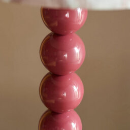 Loops Gloss Pink Clay Table Lamp Base - Stylish 2 Pack With E14 Socket And Fabric Flex - thumbnail 4