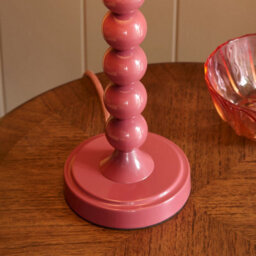 Loops Gloss Pink Clay Table Lamp Base - Stylish 2 Pack With E14 Socket And Fabric Flex - thumbnail 5
