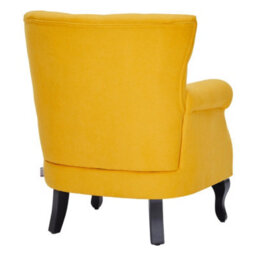 Living And Home Modern Yellow Linen Upholstered Tufted Accent Chair Armchair - thumbnail 5