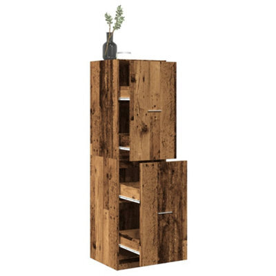 Walplus Apothecary Cabinetâ Old Wood 40X41X144.5 Cm Engineered Wood - image 1
