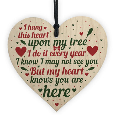 Red Ocean Christmas Tree Memorial Mum Nan Grandma Dad Grandad Ornament Decoration Plaque Gift - image 1