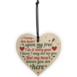 Red Ocean Christmas Tree Memorial Mum Nan Grandma Dad Grandad Ornament Decoration Plaque Gift - thumbnail 5