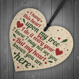 Red Ocean Christmas Tree Memorial Mum Nan Grandma Dad Grandad Ornament Decoration Plaque Gift - thumbnail 6