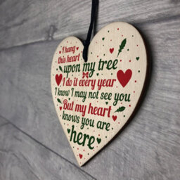 Red Ocean Christmas Tree Memorial Mum Nan Grandma Dad Grandad Ornament Decoration Plaque Gift - thumbnail 7