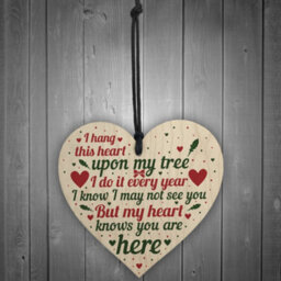 Red Ocean Christmas Tree Memorial Mum Nan Grandma Dad Grandad Ornament Decoration Plaque Gift - thumbnail 2