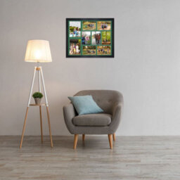 AK Frames 20X16 Black Modern Multi Photo Frame With Emerald Mount - Holds 9 Apertures (2X) 7X5, (7X) 6X4 Photos - thumbnail 3