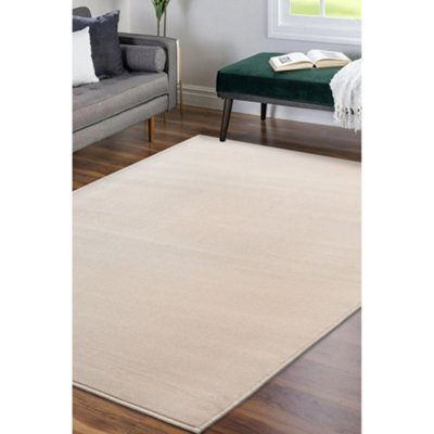 Melrose Colorama Plain Natural Beige Large Indoor Area Rug 160/230Cm - image 1