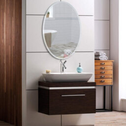 Mood Premium Oval Bathroom Mirror Wall Mounted, Frameless, Bevelled Edges (70Cm X 50Cm) - thumbnail 5