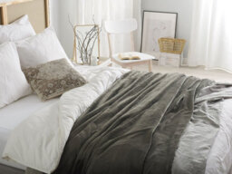 Beliani Blanket Terke 200 X 220 Cm Dark Grey - thumbnail 2