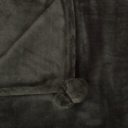 Beliani Blanket Terke 200 X 220 Cm Dark Grey - thumbnail 4