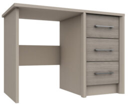 Burlington 3 Drawer Dressing Table - Fired Earth And Grey Oak On Express Delivery And Ready Assembled