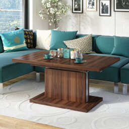 Heze Furniture Astrid 70 - 2 In 1 Extending Coffee / Dining Table - California Walnut - thumbnail 4