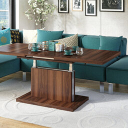 Heze Furniture Astrid 70 - 2 In 1 Extending Coffee / Dining Table - California Walnut - thumbnail 5