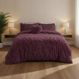 Super Fluffy Duvet Cover Ultra Soft, Cloud-Like Comfort Snug Sleep Plum - thumbnail 1