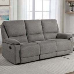 More4Homes Sydney 3 Seater Fabric Manual Recliner Sofa Grey - thumbnail 8
