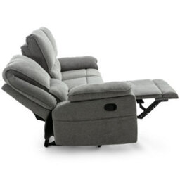 More4Homes Sydney 3 Seater Fabric Manual Recliner Sofa Grey - thumbnail 3
