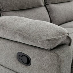 More4Homes Sydney 3 Seater Fabric Manual Recliner Sofa Grey - thumbnail 6