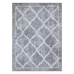 RugsX Miro 51639.805 Washing Carpet Trellis Anti-Slip - Grey  200X290 Cm - thumbnail 3