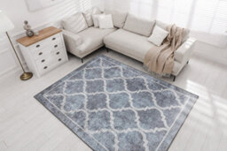 RugsX Miro 51639.805 Washing Carpet Trellis Anti-Slip - Grey  200X290 Cm - thumbnail 5