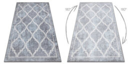 RugsX Miro 51639.805 Washing Carpet Trellis Anti-Slip - Grey  200X290 Cm - thumbnail 2