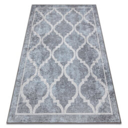 RugsX Miro 51639.805 Washing Carpet Trellis Anti-Slip - Grey  200X290 Cm - thumbnail 1