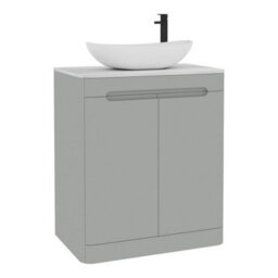 Royal Bathrooms Venice 700mm Dove Grey Freestanding Bathroom Countertop Vanity Unit 2 Door With Cesar Basin - thumbnail 7