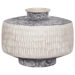 Beliani Flower Vase Deksati Ceramic 32 Cm Beige - thumbnail 1