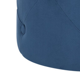Beliani Chesterfield Velvet Round Tufted Navy Quilted Ottoman Pouffe - W40 X D40 X H40Cm - thumbnail 3