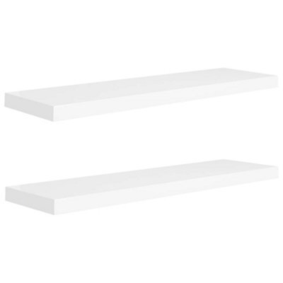 Vidaxl Floating Wall Shelves 2 Pcs White 90X23.5X3.8 Cm Mdf - image 1