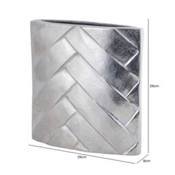 Vanity Living 29Cm Nickel Metal Vase, Modern Decorative Vase For Living Room And Dining Table - thumbnail 2
