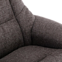 Morris Living Cairo Swivel Recliner Chair & Footstool In Grey Lisbon Fabric - thumbnail 8