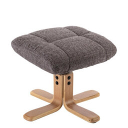 Morris Living Cairo Swivel Recliner Chair & Footstool In Grey Lisbon Fabric - thumbnail 7