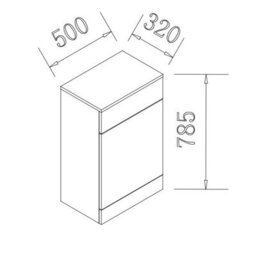 Plum&clay Denver Gloss White Back To Wall Toilet Wc Unit - thumbnail 2