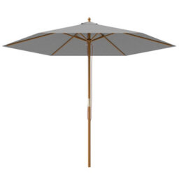 Outsunny 2.5M Wood Garden Parasol Sun Shade Outdoor Wooden Umbrella Canopy - thumbnail 2