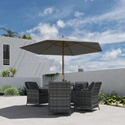 Outsunny 2.5M Wood Garden Parasol Sun Shade Outdoor Wooden Umbrella Canopy - thumbnail 7