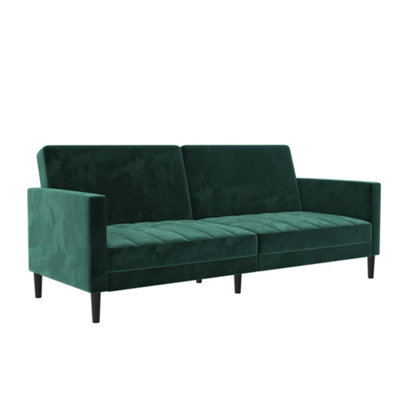 Dorel Liam Sofa Bed In Velvet Green 840X810X2010 mm - image 1