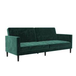 Dorel Liam Sofa Bed In Velvet Green 840X810X2010 mm - thumbnail 1