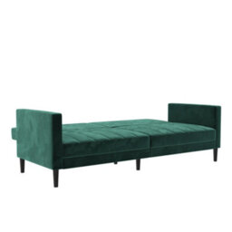 Dorel Liam Sofa Bed In Velvet Green 840X810X2010 mm - thumbnail 8