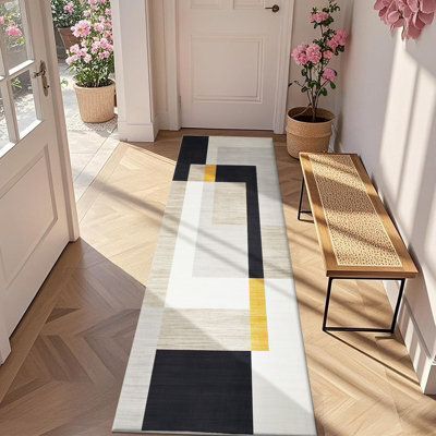 Oxford Homeware Printed Rug, Non-Slip Pet Friendly, Living Room Rugs And Hallways Runner, (Milo, 80X150Cm)