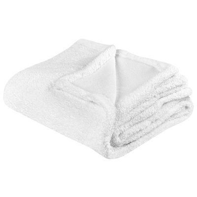 Beliani Blanket Mirge 125 X 150 Cm White - image 1