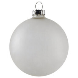 Beliani Set Of 35 Baubles Frostfall Glass Grey - thumbnail 4