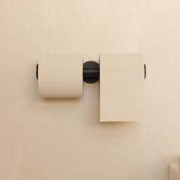 Cosmic Double Paper Holder Without Cover Matt Black Architect Sp - thumbnail 3